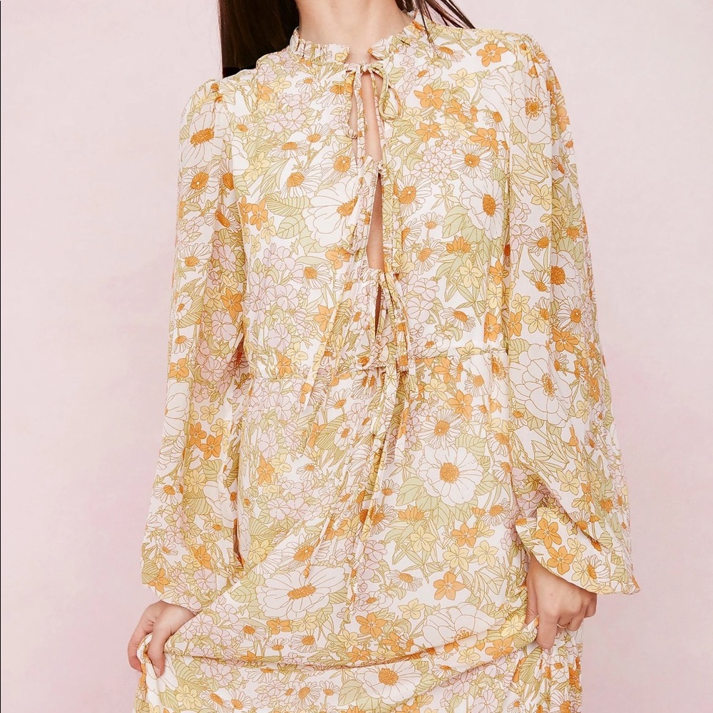Nasty Gal vintage floral maxi dress